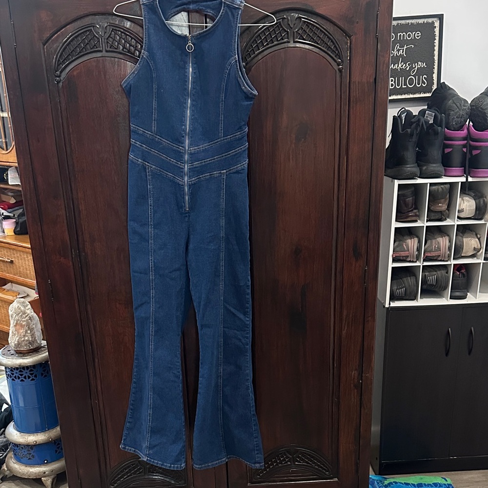 Stylish Blue Denim Jumpsuit